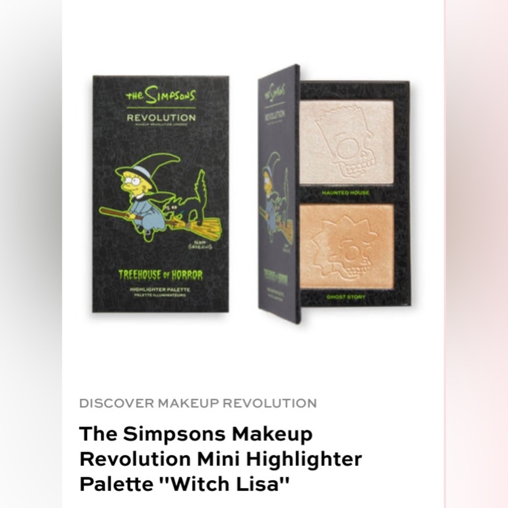 The Simpsons Mini Highlighter Palette 'Witch Lisa' X Revolution